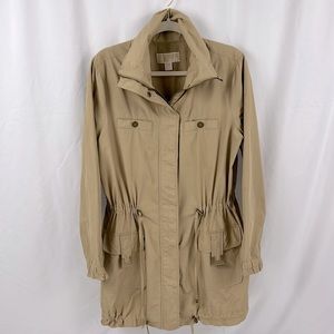 MICHAEL Michael Kors Utility/Anorak/Safari/Cargo Jacket 3/4 length Khaki size L